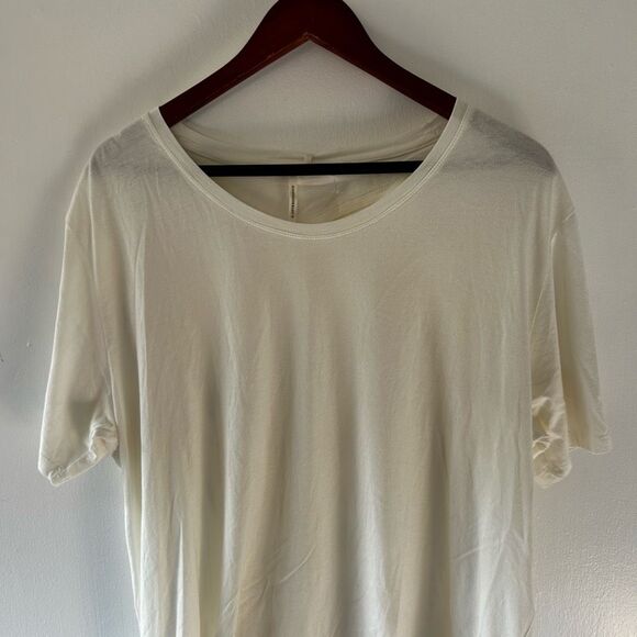 Anthropologie White Open Back Minimalist Top Size XL NWT Elevated Basics - Picture 3 of 10